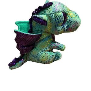 Ty Beanie Boos Cinder the Green Dragon (6 Inch) Stuffed Plush Animal  6”